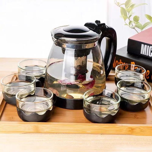 茶館必備 大容量耐高溫玻璃茶壺套裝，品味花茶時光